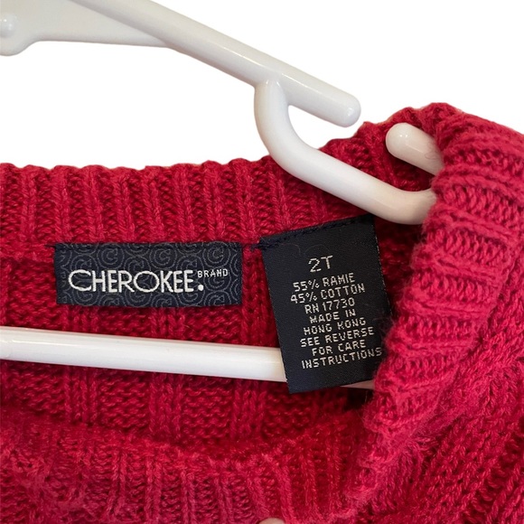 **2 for $20**NWT kids 2T Red Cable Knit Sweater - Picture 5 of 6